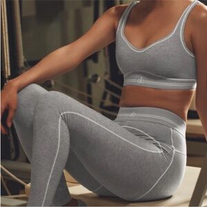 Alo Yoga Alosoft High-Waist Heart Throb leggings AND Highlight Bra Tank Set